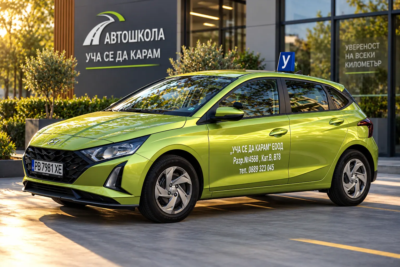Учебен автомобил с автоматична скоростна кутия